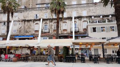 Diocletianus palats, södra fasaden.