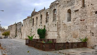 Diocletianus palats, östra sidan.