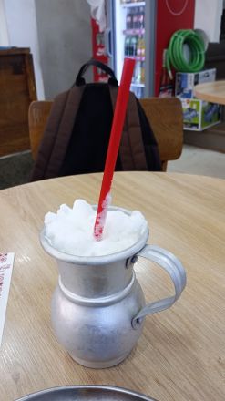 I burek-serveringen.