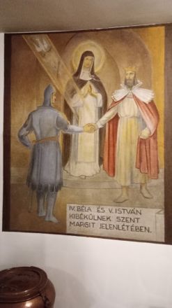 Försoning mellan Béla IV och Stefan V i heliga Margaretas närvaro.