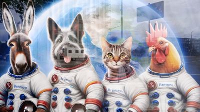 ...och i en ny. Bremen är känd för sin rymdforskning.