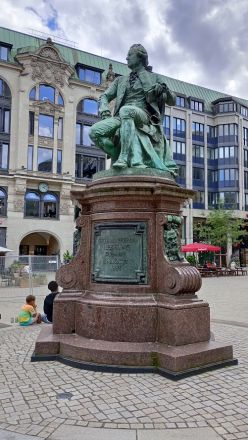 Gotthold Ephraim Lessing på Gänsemarkt.